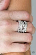 Load image into Gallery viewer, Back On the Glitter Track White Ring - Angie&#39;s $5.00 Bling