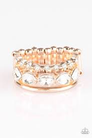 Backstage Sparkle Rose Gold Ring - Angie's $5.00 Bling