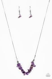 Back to Nature Purple Necklace - Angie's $5.00 Bling