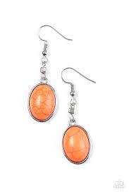 Back to the Sandstone Age Orange Earrings