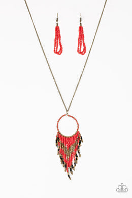 Badlands Beauty Red Seed Bead Necklace