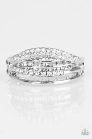 Bank On It White Skinny Band Ring