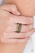 Load image into Gallery viewer, Bank On It Brass Skinny Band Ring