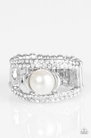Bank Run White Ring - Angie's $5.00 Bling