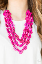 Load image into Gallery viewer, Barbados Bopper Pink Wood Necklace