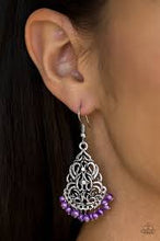 Load image into Gallery viewer, Baroque the Bank Purple Earrings