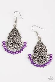 Baroque the Bank Purple Earrings