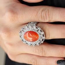 Load image into Gallery viewer, Baroque the Spell Orange Ring - Angie&#39;s $5.00 Bling