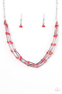 Be As It Mayan Red Necklace