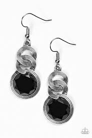 Be Glam Enough Black Earrings