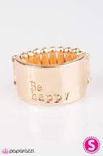 Load image into Gallery viewer, Be Happy Gold Ring - Angie&#39;s $5.00 Bling