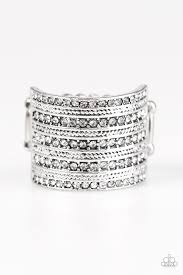 Be Your Own Glam White Ring - Angie's $5.00 Bling