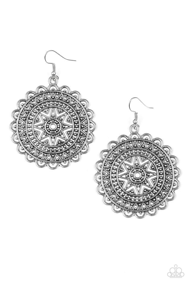 Be SOL Bold Silver Earrings - Angie's $5.00 Bling