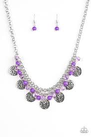Beach Front Babe Purple Necklace - Angie's $5.00 Bling