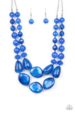 Beach Glam Blue Necklace