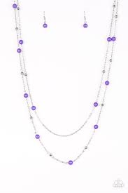 Beach Party Pageant Purple Necklace - Angie's $5.00 Bling