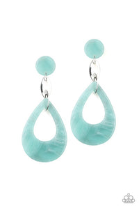 Beach Oasis Blue Acrylic Earrings - Angie's $5.00 Bling