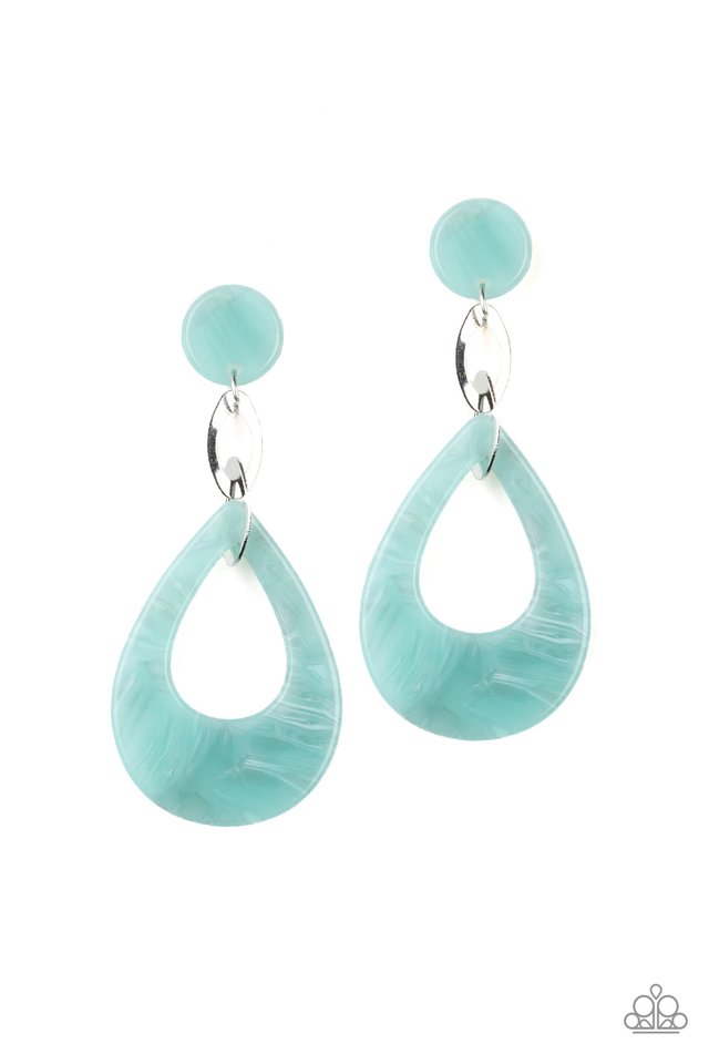 Beach Oasis Blue Acrylic Earrings - Angie's $5.00 Bling
