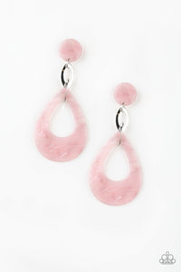 Beach Oasis Pink Acrylic Earrings - Angie's $5.00 Bling