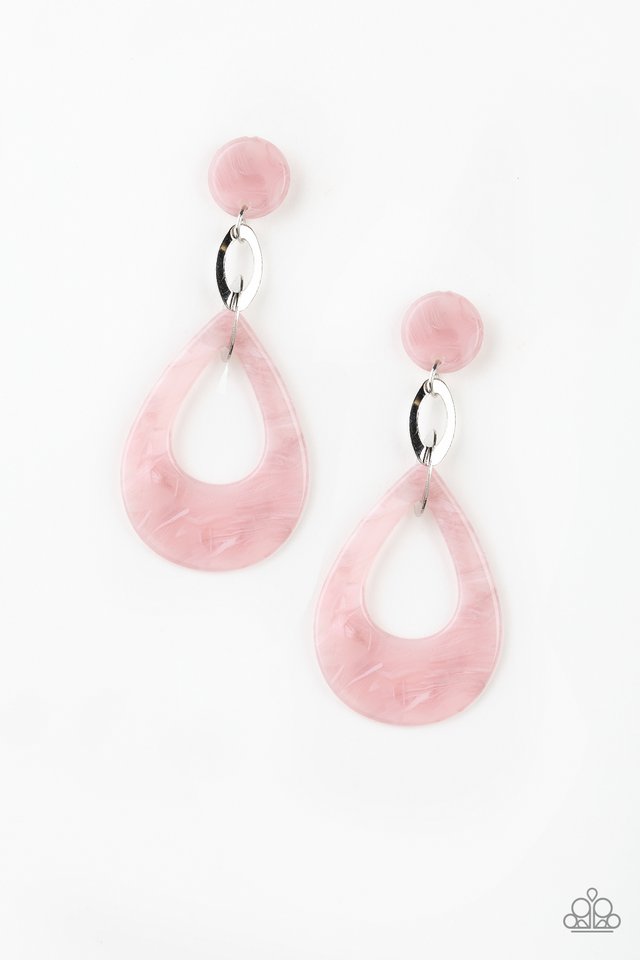 Beach Oasis Pink Acrylic Earrings - Angie's $5.00 Bling