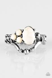 Bead What You Want to Bead White Skinny Band Ring