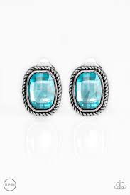 Beam Dream Blue Clip On Earrings