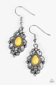 Beautifully Bohemian Yellow Earrings