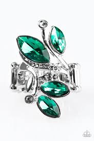 Beautifully Botanical Green Ring - Angie's $5.00 Bling
