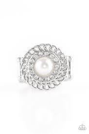 Big City Attitude White Ring - Angie's $5.00 Bling