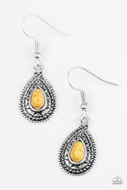 Blazing Beauty Yellow Earrings