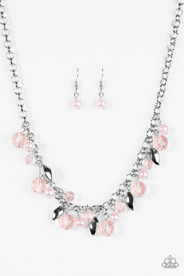 Bling Down the Curtain Pink Necklace