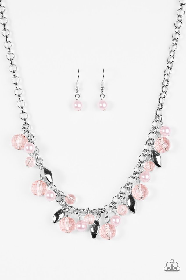 Bling Down the Curtain Pink Necklace