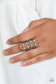 Bling Your Heart Out Brown Ring - Angie's $5.00 Bling