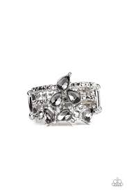 Blink Back the Tiers Silver Ring - Angie's $5.00 Bling