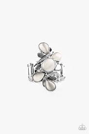 Bliss Out White Ring - Angie's $5.00 Bling