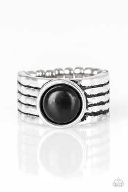 Blooming Badlands Black Ring - Angie's $5.00 Bling