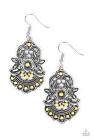 Blooming Bora Bora Yellow Earrings