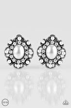 Load image into Gallery viewer, Blooming Romance White Clip On Earrings