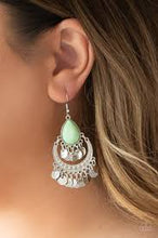 Load image into Gallery viewer, Bodaciously Boho Green Earrings