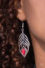 Load image into Gallery viewer, Bold Little Bird Red Earrings