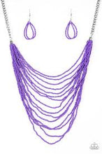 Load image into Gallery viewer, Bora Bombora Purple Seed Bead Necklace - Angie&#39;s $5.00 Bling