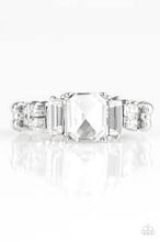 Load image into Gallery viewer, Born to Rule White Skinny Band Ring