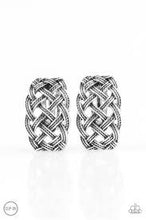 Load image into Gallery viewer, Braided Rivers Silver Clip On Earrings