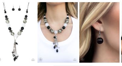 Break A Leg Black Blockbuster Necklace and Lights, Camera Action Black Blockbuster Bracelet Set - Angie's $5.00 Bling