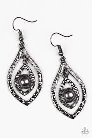 Breaking Glass Ceilings Black Earrings