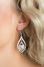 Load image into Gallery viewer, Breaking Glass Ceilings White Earrings