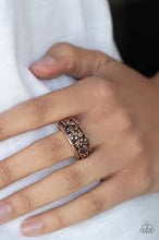Load image into Gallery viewer, Breezy Blossoms Copper Skinny Band Ring