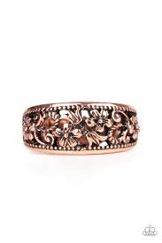 Breezy Blossoms Copper Skinny Band Ring