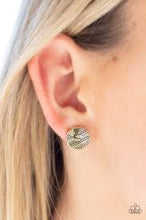 Load image into Gallery viewer, Bright as a Button Brass Post Earrings