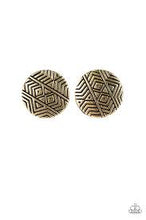 Load image into Gallery viewer, Bright as a Button Brass Post Earrings